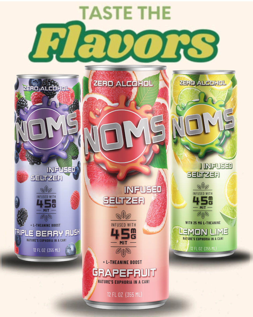 Noms Kratom/Mit Infused Seltzer 45mg (12 Fl Oz)