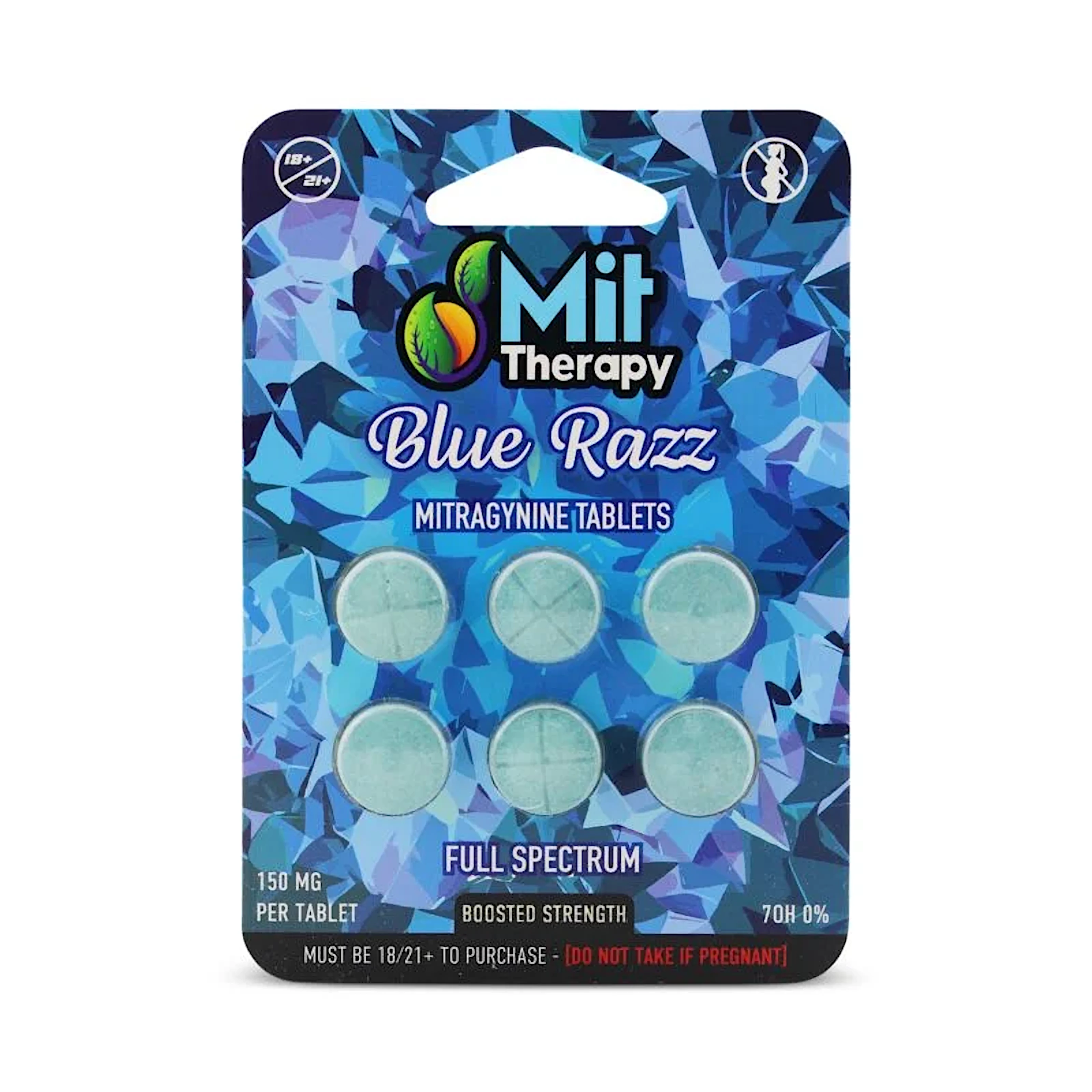 Mit Therapy Full Spectrum Kratom Tablets(6) – Blue Razz
